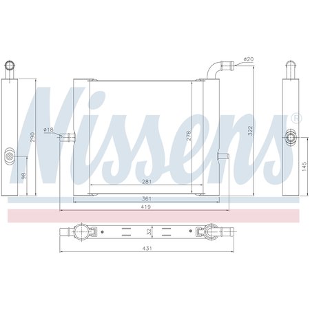 NISSEN Radiator, 64338 64338